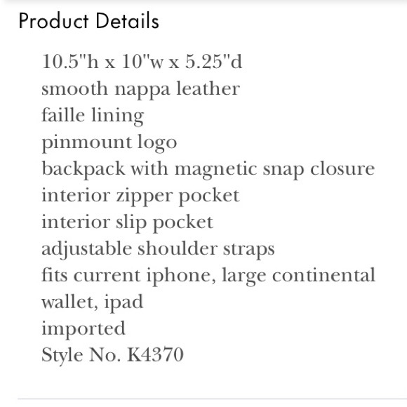 Kate Spade backpack - Picture 14 of 14